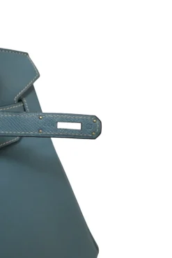 Blue Togo leather Birkin 35 Blue Jean with palladium-plated hardware