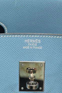 Blue Togo leather Birkin 35 Blue Jean with palladium-plated hardware