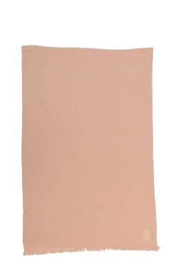 Blush cashmere fringe scarf