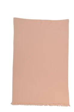 Blush cashmere fringe scarf