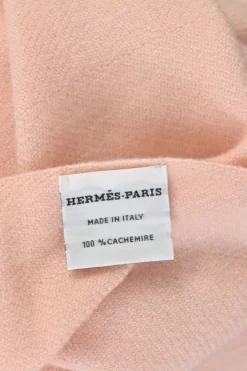Blush cashmere fringe scarf