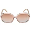 Blush clear acetate and polycarbonate square-shape oversized sunglasses