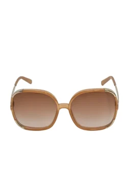 Blush clear acetate oversized square-shaped sunglasses CE719S