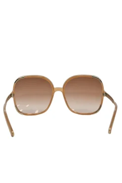 Blush clear acetate oversized square-shaped sunglasses CE719S