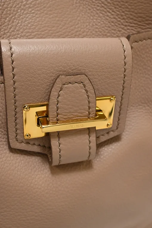 Blush grained leather Sedgewick zip-trim tote bag