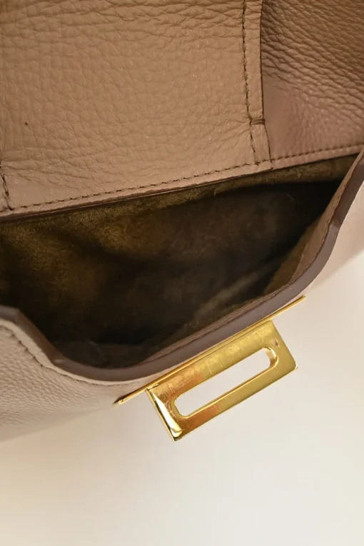 Blush grained leather Sedgewick zip-trim tote bag