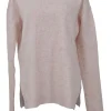 Blush marled wool Deniz crewneck pullover sweater