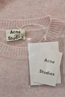 Blush marled wool Deniz crewneck pullover sweater