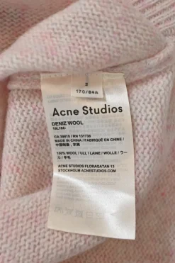 Blush marled wool Deniz crewneck pullover sweater