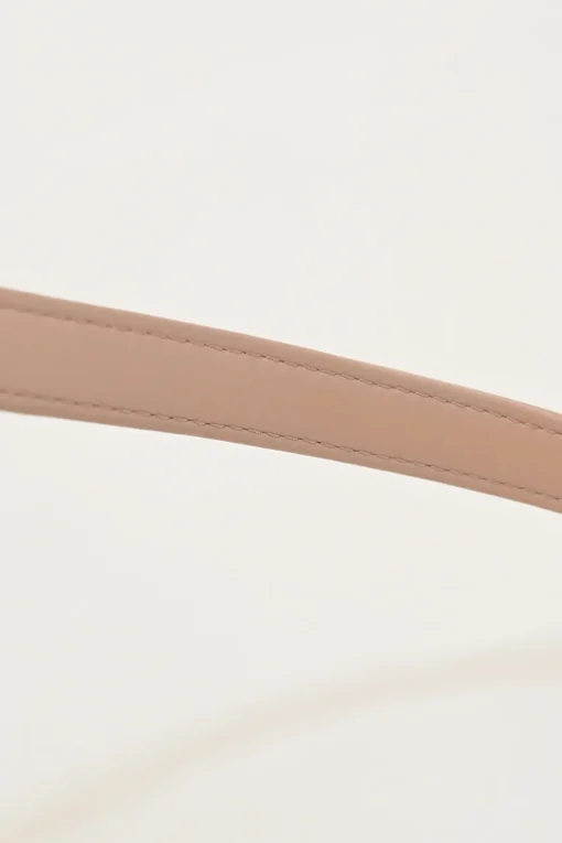 Blush matelassé calfskin mini pearl chain flap bag