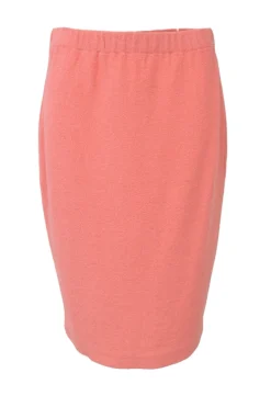 Blush metallic bouclé knit single breasted portrait collar crop tailored jacket and pencil skirt suit set