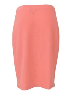 Blush metallic bouclé knit single breasted portrait collar crop tailored jacket and pencil skirt suit set