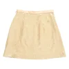 Blush sequined polyamide pull-on mini skirt with bow-embellished waistband