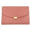 Blush suede envelope clutch