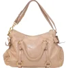 Blush Vitello leather Lux Bow satchel