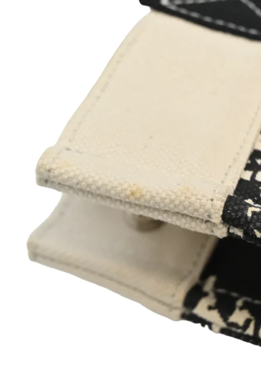 Bora Bora black and ecru printed canvas tote bag featuring Cheval Surprise motif