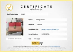 Bottega Veneta red and beige Piazza leather handbag