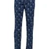 Boyish blue indigo cotton-blend horse jacquard denim skinny pants