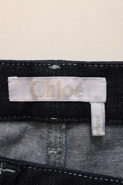 Boyish blue indigo cotton-blend horse jacquard denim skinny pants
