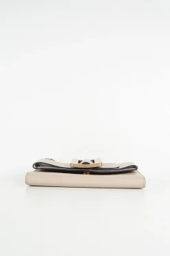 Boyy grey buckle travel case shoulder bag with gold tone hardware