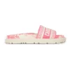 Bright pink cotton and rubber Toile de Juoy anatomic Dway chunky slide sandals