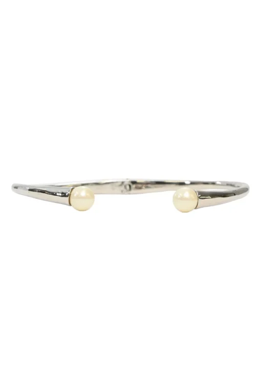 Brooks Brothers White Pearls Imitation Rhodium Plated Choker