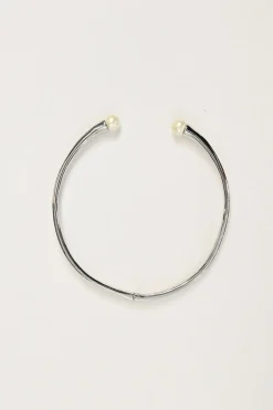 Brooks Brothers White Pearls Imitation Rhodium Plated Choker
