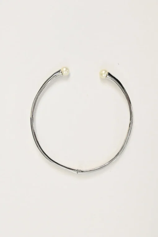 Brooks Brothers White Pearls Imitation Rhodium Plated Choker