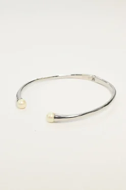 Brooks Brothers White Pearls Imitation Rhodium Plated Choker