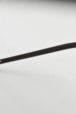 Brown acetate and metal oversized gradient flat bridge aviator sunglasses