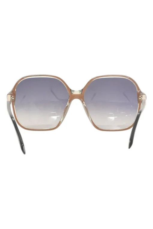 Brown acetate and tinted polycarbonate oversized square sunglasses