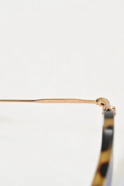 Brown acetate tortoiseshell and blue tinted polycarbonate geometric cat-eye oversized sunglasses