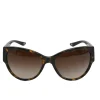 Brown and black paneled tortoiseshell acetate and baroque Medusa print oversized cat eye sunglasses MOD 4230