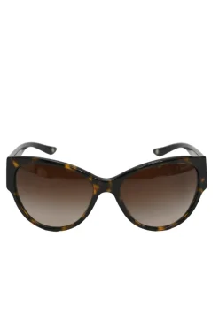Brown and black paneled tortoiseshell acetate and baroque Medusa print oversized cat eye sunglasses MOD 4230