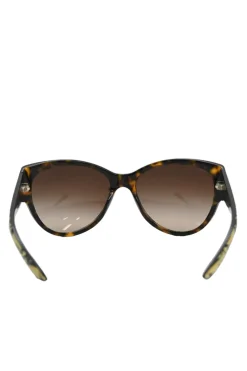 Brown and black paneled tortoiseshell acetate and baroque Medusa print oversized cat eye sunglasses MOD 4230