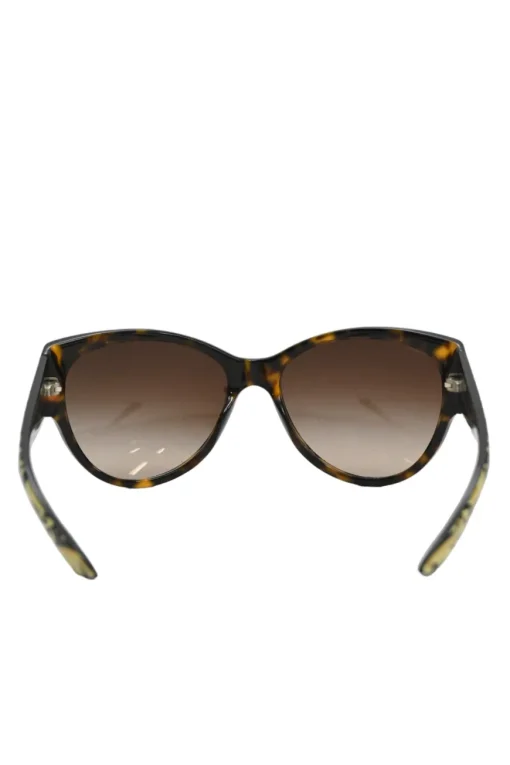 Brown and black paneled tortoiseshell acetate and baroque Medusa print oversized cat eye sunglasses MOD 4230