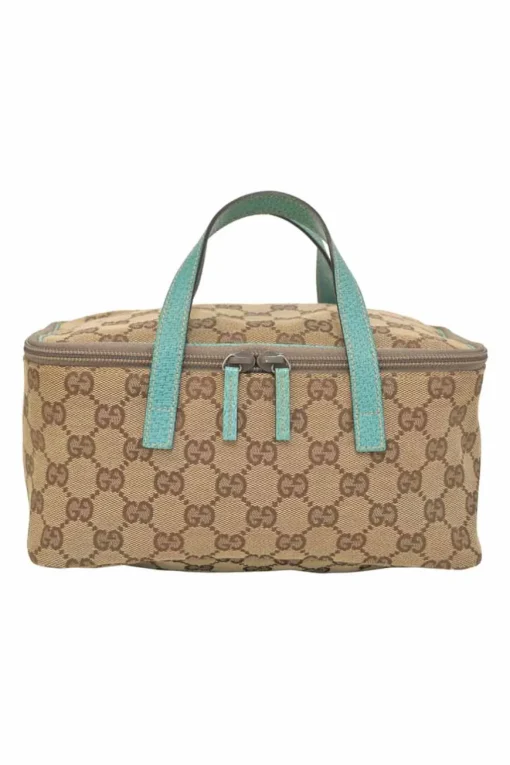 Brown and blue Guccissima monogram canvas and leather vanity case