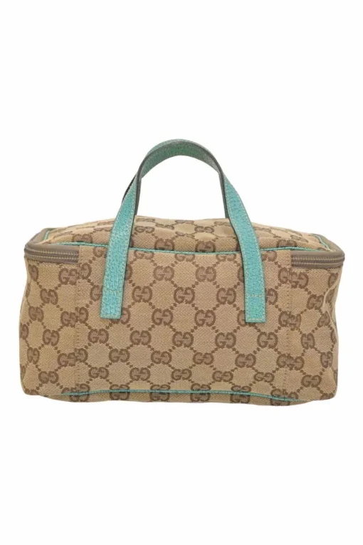 Brown and blue Guccissima monogram canvas and leather vanity case
