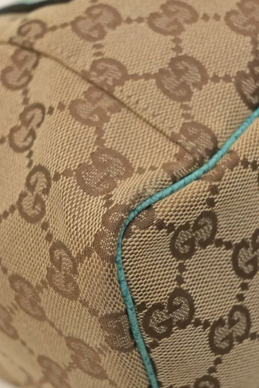 Brown and blue Guccissima monogram canvas and leather vanity case