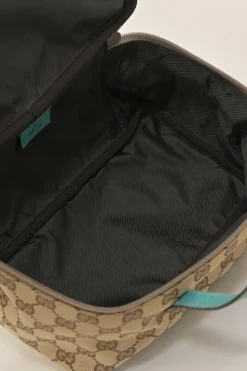 Brown and blue Guccissima monogram canvas and leather vanity case