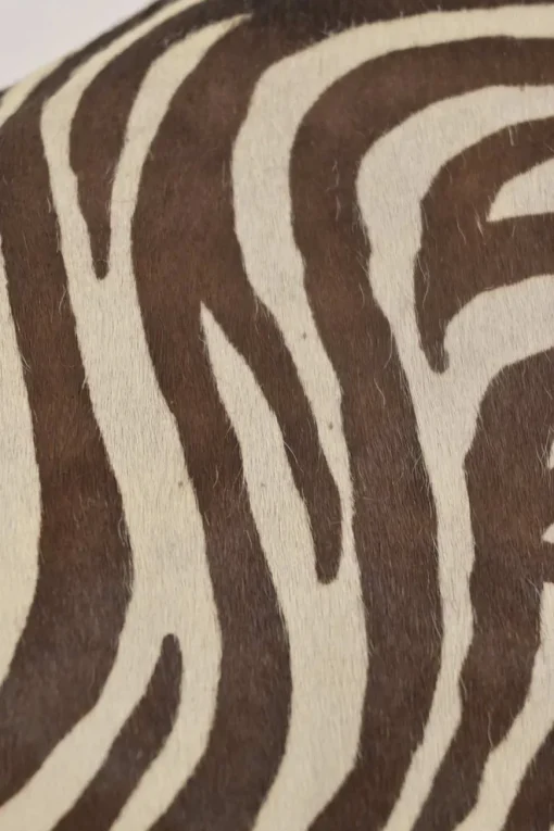 Brown and blue zebra print calf hair and leather Malice shoulder bag with beaded strap