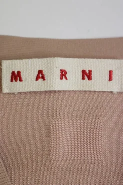 Brown and pink pima cotton-blend fully-fashioned intarsia cardigan featuring graphic check motif