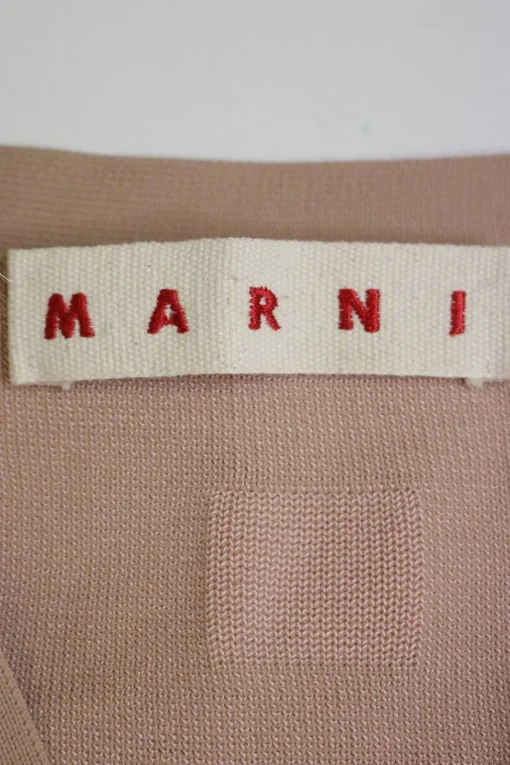 Brown and pink pima cotton-blend fully-fashioned intarsia cardigan featuring graphic check motif