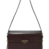 Brown and red two-tone leather Grace shoulder bag