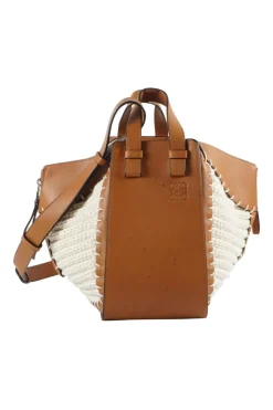 Brown Calfskin Crochet 'Hammock' shoulder bag