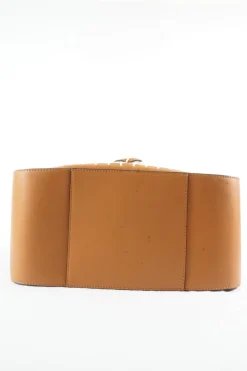 Brown Calfskin Crochet 'Hammock' shoulder bag
