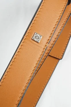 Brown Calfskin Crochet 'Hammock' shoulder bag