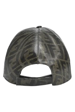 Brown coated canvas FF Vertigo Zucca baseball cap