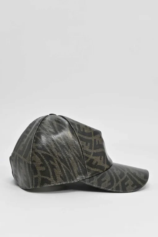 Brown coated canvas FF Vertigo Zucca baseball cap