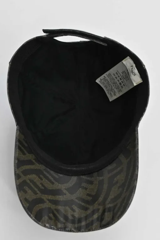Brown coated canvas FF Vertigo Zucca baseball cap